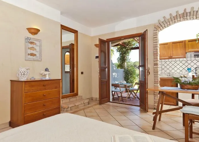 Isa-residence With Swimming-pool In Santa Margherita Di Pula, With Air Conditioning And Private Outdoor Space At Only 250 M From The 3*